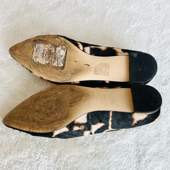 NINE WEST Pointed Toe Leopard Giraffe Cheetah Flats Size 6.5 - Picture 7 of 8